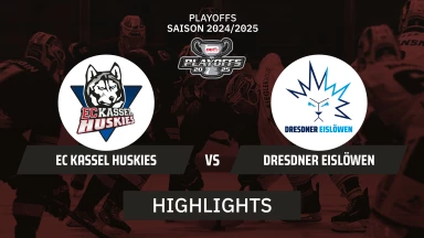DEL2 Playoffs: EC Kassel Huskies vs. Dresdner Eislöwen - Halbfinale - Spiel 1 I Highlights