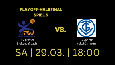 PLAYOFF-Halbfinale: TSV Tröster Breitengüßbach gegen TG SPRINTIS Veitshöchheim