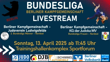 Judo-Bundesliga: Doppelheimkampftag der BKG gegen die KGJMV und Ludwigsfelde