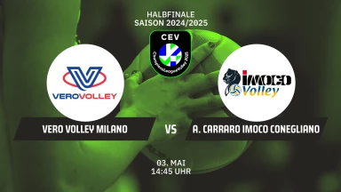 CL Frauen Halbfinale: Numia Vero Volley MILANO vs. A. Carraro Imoco CONEGLIANO - kommentiert von Marc Lau