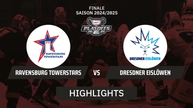 DEL2 Playoffs: Ravensburg Towerstars vs. Dresdner Eislöwen - Finale - Spiel 1 I Highlights