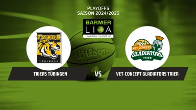 ProA Playoffs: Tigers Tübingen vs. VET-CONCEPT Gladiators Trier - Viertelfinale - Spiel 2