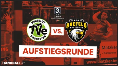 3. Liga: Aufstiegsrunde -  TV Emsdetten vs. HSG Krefeld Niederrhein - Halbfinale