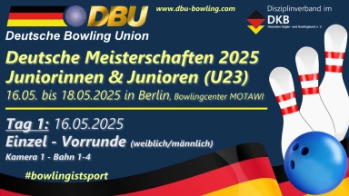 Einzel Kamera 1 (Bahn 1-4) - Deutsche Meisterschaft Juniorinnen & Junioren 2025