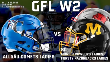 GFL Women 2: Allgäu Comets Ladies vs. SG Munich Cowboy Ladies / Fursty Razorbacks Ladies