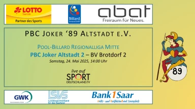 PBC Joker Altstadt 2 - BV Brotdorf 2 | Pool-Billard Regionalliga Mitte