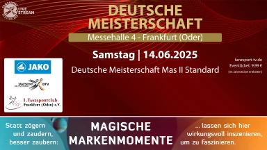 Deutsche Meisterschaft Masters II S Standard am 14.06.2025 in Frankfurt/Oder