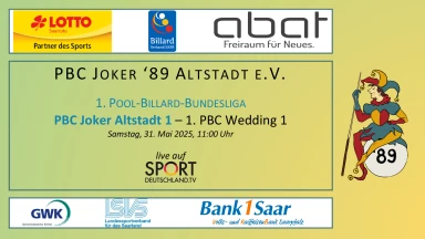 PBC Joker Altstadt 1 - 1. PBC Wedding 1 | 1. Pool-Billard Bundesliga