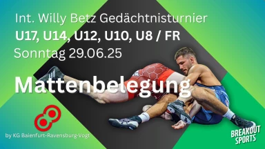 Mattenbelegung -  Int. Willy Betz Gedächtnisturnier