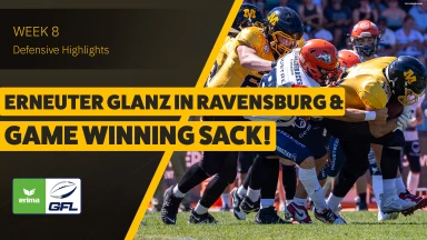 Erneuter Glanz in Ravensburg & Game Winning Sack - Defensive Highlights der Week 8