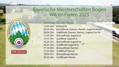 Bayerische Meisterschaften Bogen (WA) im Freien | Recurve