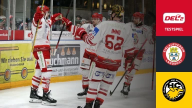 DEL2 Testpiel: EV Landshut vs. HC Plustertal
