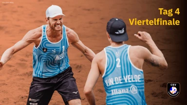 Beach-EM 2025: Perusic/Schweiner (CZE) vs. Brouwer/van de Velde (NED) - Viertelfinale - kommentiert von Tom Wollesen