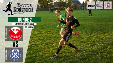 TuS Gehlenbeck vs. BSC Blasheim | Barre Kreispokal 2025 – Runde 2 LIVE