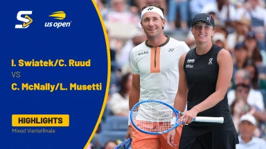 US Open 2025: I. Swiatek/C. Ruud vs. C. McNally/L. Musetti - Mixed Viertelfinale | HIGHLIGHTS