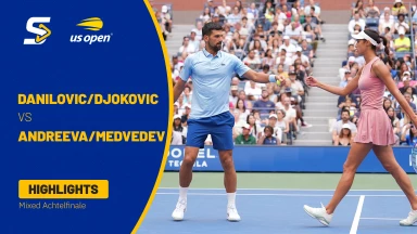 US Open 2025: O. Danilovic/N. Djokovic vs. M. Andreeva/D. Medvedev - Mixed Achtelfinale | HIGHLIGHTS