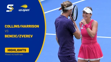 US Open 2025: D. Collins/C. Harrison vs. B. Bencic/A. Zverev - Mixed Achtelfinale | HIGHLIGHTS