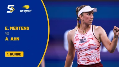 Elise Mertens (BEL) [19] vs. Alyssa Ahn (USA) - 1. Runde - Court 5