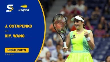 Jelena Ostapenko (LAT) [25] vs. Xiyu Wang (CHN) - 1. Runde - Highlights
