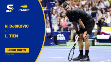 Novak Djokovic (SRB) [7] vs. Learner Tien (USA) - 1. Runde - Highlights