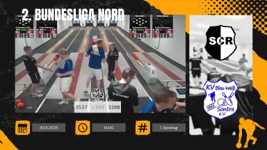 SC Reckenfeld 1 vs. KV Blau-Weiss Sontra 1 - 2. Bundesliga Kegeln (Schere)