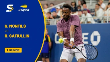 Gael Monfils (FRA) vs. Roman Safiullin - 1. Runde - Court 5