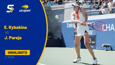 Elena Rybakina (KAZ) [9] vs. Julieta Pareja (USA) - 1. Runde - Highlights
