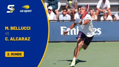 Mattia Bellucci (ITA) vs. Carlos Alcaraz (ESP) [2] - 2. Runde - kommentiert von Dennis Heinemann - Arthur Ashe Stadium