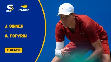 Jannik Sinner (ITA) [1] vs. Alexei Popyrin (AUS) - 2. Runde - kommentiert von Matthias Stach & Boris Becker - Arthur Ashe Stadium