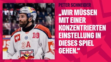 Peter Schneider im Interview vor CHL EC Red Bull Salzburg vs. GKS Tychy