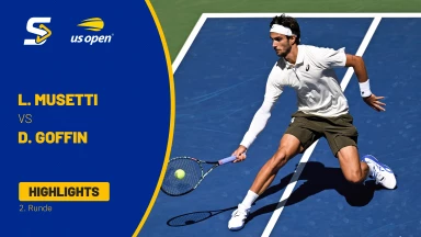 Lorenzo Musetti (ITA) [10] vs. David Goffin (BEL) - 2. Runde - Highlights