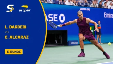 Luciano Darderi (ITA) [32] vs. Carlos Alcaraz (ESP) [2] - 3. Runde - kommentiert von Andreas Thies - Arthur Ashe Stadium
