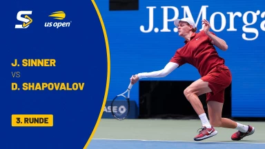 Jannik Sinner (ITA) [1] vs. Denis Shapovalov (CAN) [27] - 3. Runde - kommentiert von Andreas Thies - Arthur Ashe Stadium