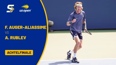 Felix Auger-Aliassime (CAN) [25] vs. Andrey Rublev [15] - Achtelfinale - kommentiert von Mario Harter - Arthur Ashe Stadium