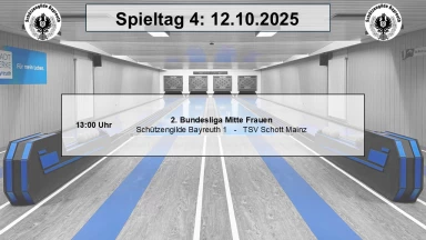 2. Bundesliga Mitte 120 Frauen: Schützengilde Bayreuth - TSV Schott Mainz