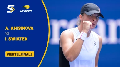 Amanda Anisimova (USA) [8] vs. Iga Swiatek (POL) [2] - Viertelfinale - kommentiert von Mario Harter - Arthur Ashe Stadium
