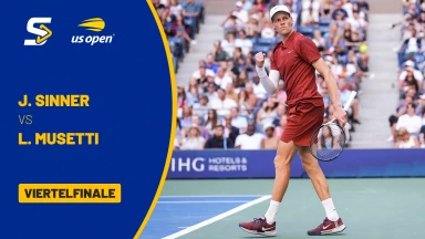 Jannik Sinner (ITA) [1] vs. Lorenzo Musetti (ITA) [10] - Viertelfinale - kommentiert von Markus Theil - Arthur Ashe Stadium