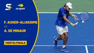 Felix Auger-Aliassime (CAN) [25] vs. Alex De Minaur (AUS) [8]  - Viertelfinale - kommentiert von Matthias Stach & Boris Becker - Arthur Ashe Stadium