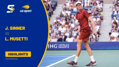 Jannik Sinner (ITA) [1] vs. Lorenzo Musetti (ITA) [10] - Viertelfinale - Highlights