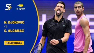 Novak Djokovic (SRB) [7]  vs. Carlos Alcaraz (ESP) [2] - Halbfinale - kommentiert von Matthias Stach & Boris Becker - Arthur Ashe Stadium