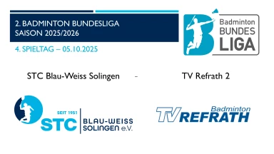 2. Badminton BL Nord: STC Blau-Weiss Solingen - TV Refrath 2
