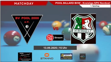 BV Pool 2000 III vs BV 81/84 Bönen IV | Tisch 2