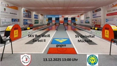 2. Bundesliga Ost 120 Männer: SKV Rot-Weiß Zerbst II - SV Geiseltal Mücheln