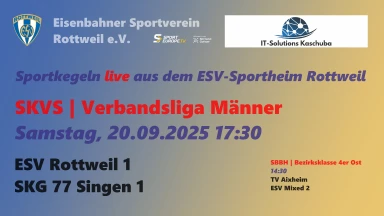 SKVS | Verbandsliga Männer | ESV Rottweil - SKG 77 Singen | +X1