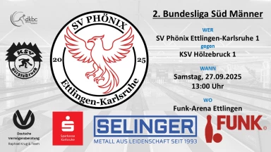 2. Bundesliga Süd 120 Männer: SV Phönix EK 1 - KSV Hölzlebruck 1