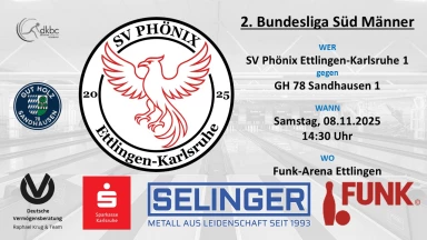 2. Bundesliga Süd 120 Männer: SV Phönix EK 1 - GH 78 Sandhausen 1