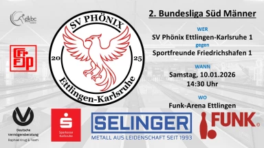 2. Bundesliga Süd 120 Männer: SV Phönix EK 1 - SF Friedrichshafen 1