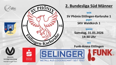 2. Bundesliga Süd 120 Männer: SV Phönix EK 1 - SKV Waldkirch 1