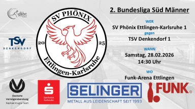 2. Bundesliga Süd 120 Männer: SV Phönix EK 1 - TSV Denkendorf 1
