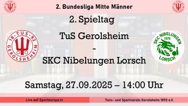 2. Bundesliga Mitte 120 Männer: TuS Gerolsheim - SKC Nibelungen Lorsch
